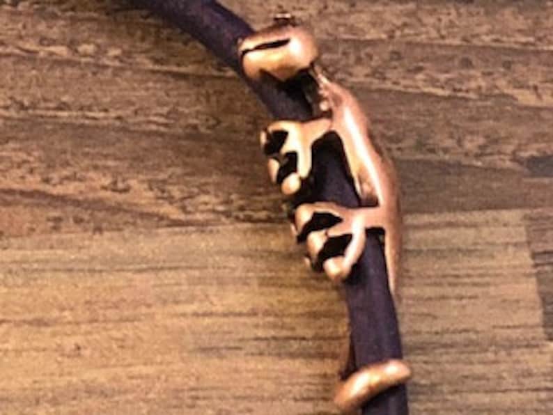 Qty 1 On Sale Now Zamak Iguana Tube For Up To 5mm Round Leather Cord Antique Copper Z5245