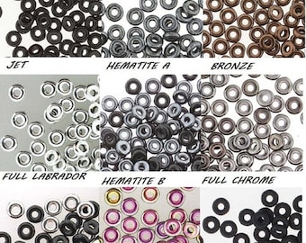 25% OFF New Jet - 3.8mm Donut / Ring / O Beads Glass Beads - 5 Grams - SB008 - Your Color Choice