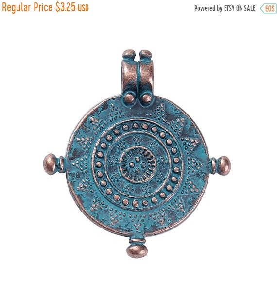 On Sale Now Beautiful Greek Compass Pendant Antique Copper / Etsy