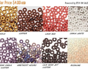 25% OFF New 3.8mm Donut / Ring / O Beads Glass Beads - 5 Grams - SB009 - Your Color Choice