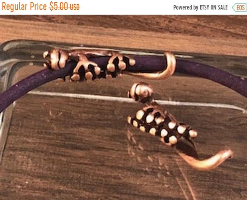 Qty 1 On Sale Now Zamak Iguana Tube For Up To 5mm Round Leather Cord Antique Copper Z5245