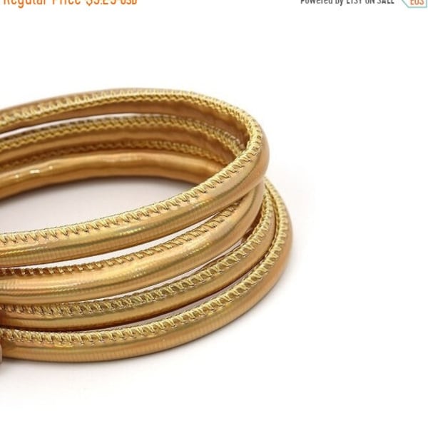 25% OFF Beautiful 5mm Stitched Vegan Nappa Leather Cord - Metallic Gold AB - 24"