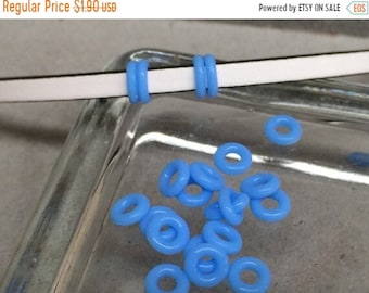 25% OFF Baby Blue Oh-Rings -Rubber Jump Rings - 7mm Round - 3mm Hole OR364 Qty 20