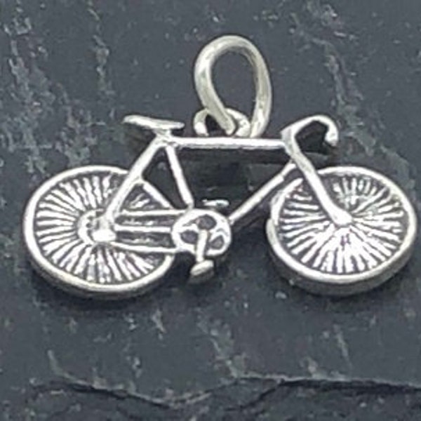 Beautiful GENUINE 925 Sterling Silver 3-D Pendant - Bicycle - Qty 1 - SS61