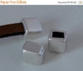 25% OFF Smooth Cord Ends For Use With 3mm Flat Leather Cord - Antique Silver - C1790 - Qty 1 Set