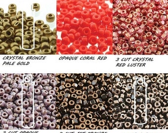 25% OFF New Matubo 3 Cut 6/0 Glass Beads - 8 Grams - SB006 - Your Color Choice