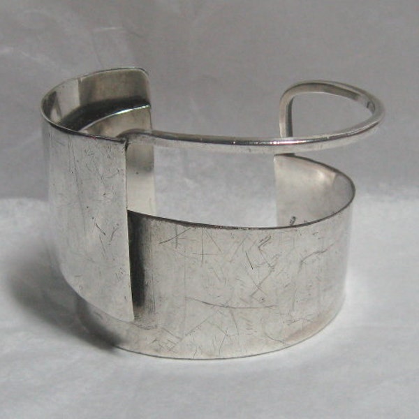 RESERVED FOR HADAS Frank Miraglia Modernist Sterling Cuff Bracelet; Architecture on Your Arm . . .