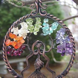 MADE TO ORDER: Chakra Balancing Tree of Life Wire Wrapped Pendant image 3