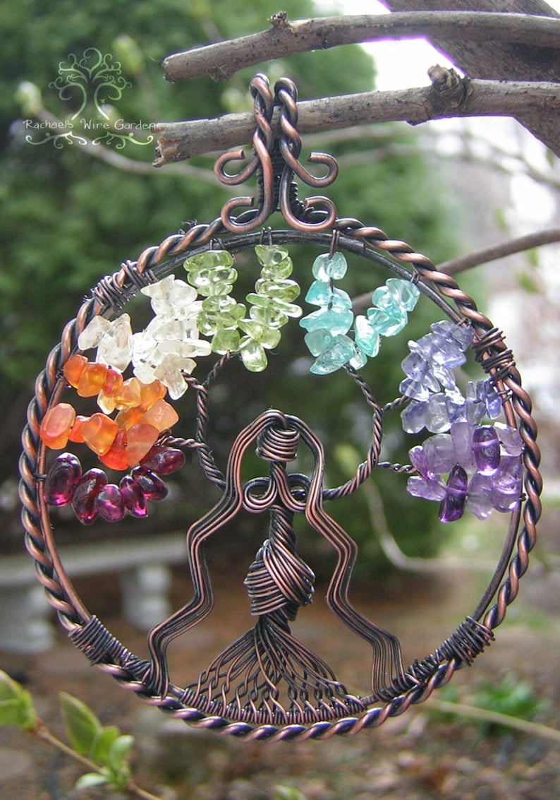 MADE TO ORDER: Chakra Balancing Tree of Life Wire Wrapped Pendant image 3