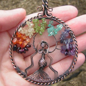 MADE TO ORDER: Chakra Balancing Tree of Life Wire Wrapped Pendant image 4