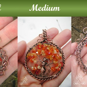 MADE TO ORDER: Brigid Irish Celtic Goddess Tree of Life Pendant Wire Wrapped Jewelry or Suncatcher Ornament image 6