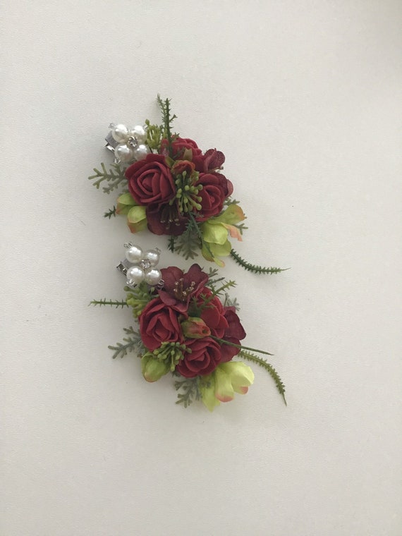 4/" Purple Violet Sparkle Poppy Artificial Silk Flower Hair Clip Pinup