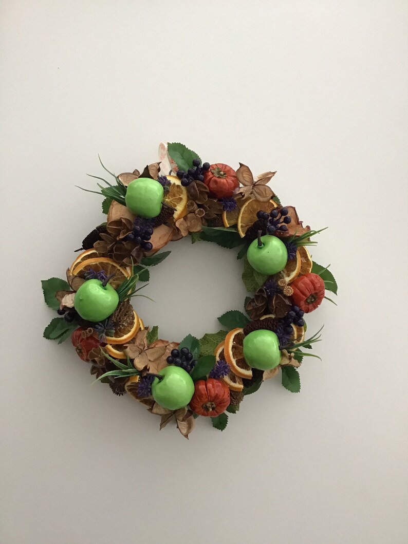 Dried Green Apple slices Christmas decoration wreath garlands