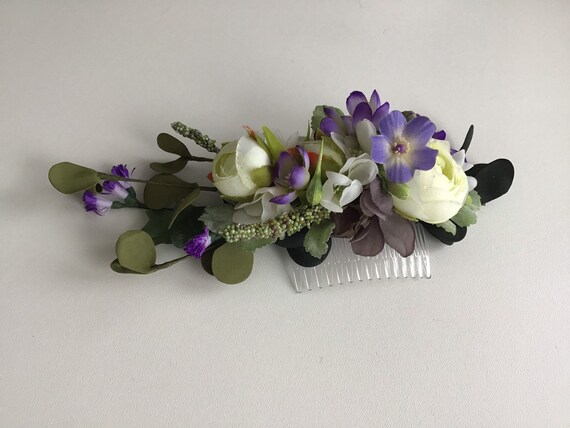 Silk Flower Hair Comb Wedding Hair Flowers Prom Hair Etsy