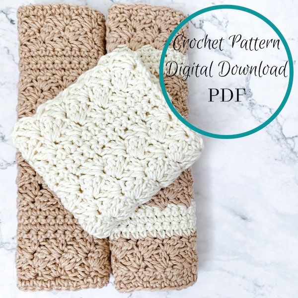 Pamper Me Washcloth | Crochet Pattern | Crochet Washcloth | Instant Digital Download | PDF