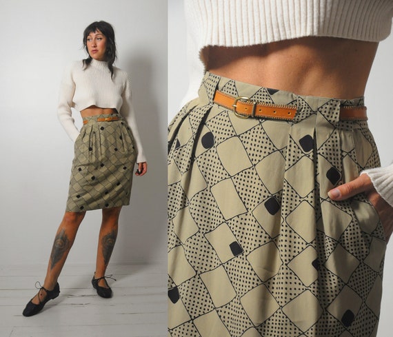 1980's Christian Dior Pocket Skirt - image 1