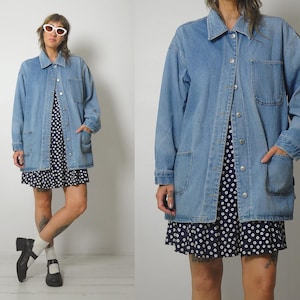 90&#39;s Faded Denim Chore Coat