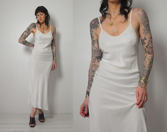 1950's Ivory Bias Slip Dress