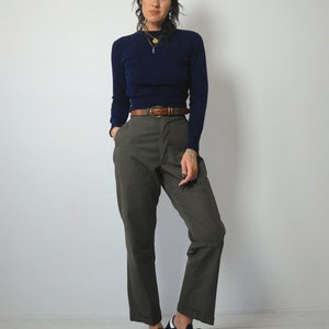 1940's Olive Green Trousers 33x28.5 image 7