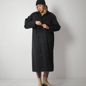 Wool Lined Black Trench Coat image 4