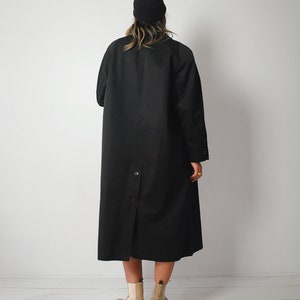 Wool Lined Black Trench Coat image 5