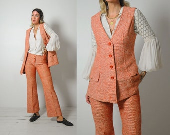 1960's Wool Tweed Pant Suit