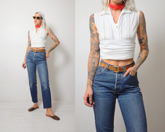 60's Fleur Cropped Blouse