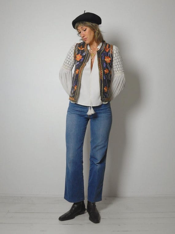 1960's Hungarian Matyo Embroidered Vest - image 2