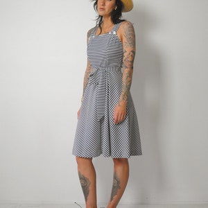 1970's Navy Striped Sundress image 6