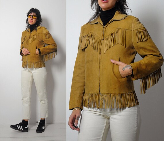 1950's Acorn Suede Fringe Jacket - image 1