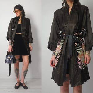 1920's Silk Embroidered Art Deco Robe