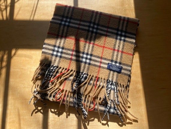 Bufanda Burberry de lana de cordero anos 80 Etsy Espana