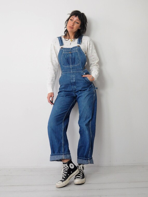 Vintage 60s-70'S Washington Dee Cee denim overalls, made in the USA, men's size W39. unclear blue type Vintage Second Hand