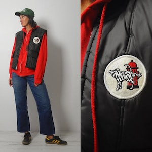 1980&#39;s Patch Quilted Puffer Vest