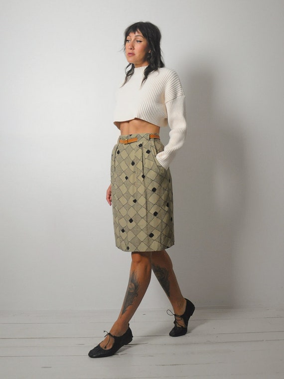 1980's Christian Dior Pocket Skirt - image 6