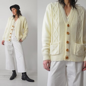1980&#39;s Fisherman&#39;s Knit Cardigan