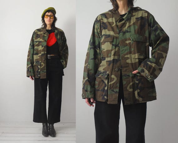 1980's Thin Camouflage Jacket - image 1