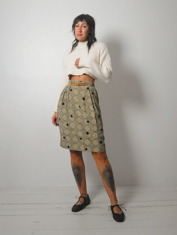 1980's Christian Dior Pocket Skirt - image 2