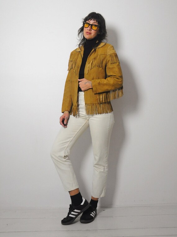 1950's Acorn Suede Fringe Jacket - image 2