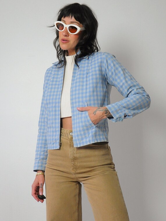 1950's Gingham Zip Up Ricky Jacket Gem