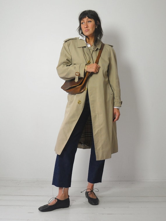 Gabardina Burberry Nova Check de los anos 70 Etsy Mexico