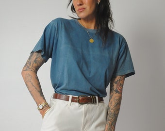 1970's Indigo Dyed Blank T-shirt