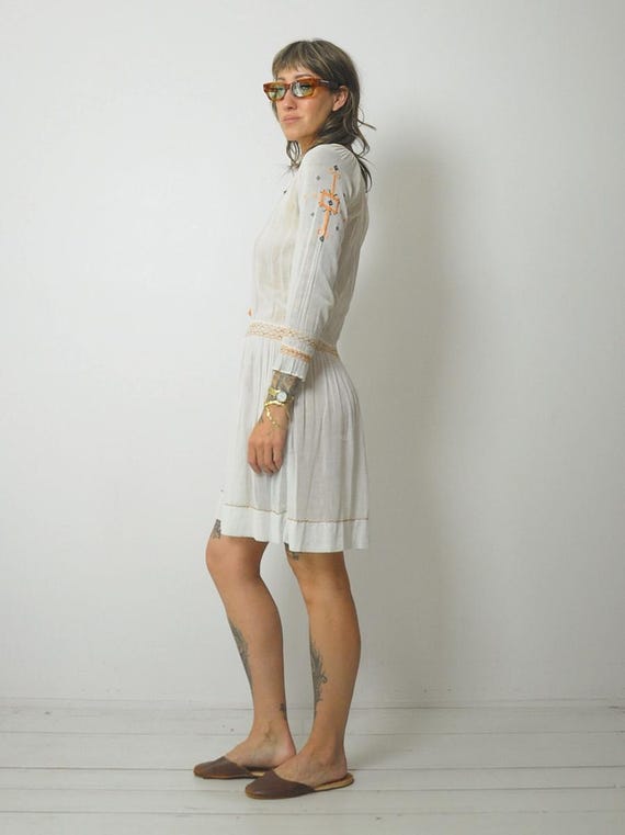 1920's Hungarian Embroidered Dress - image 5