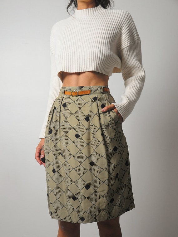 1980's Christian Dior Pocket Skirt - image 7