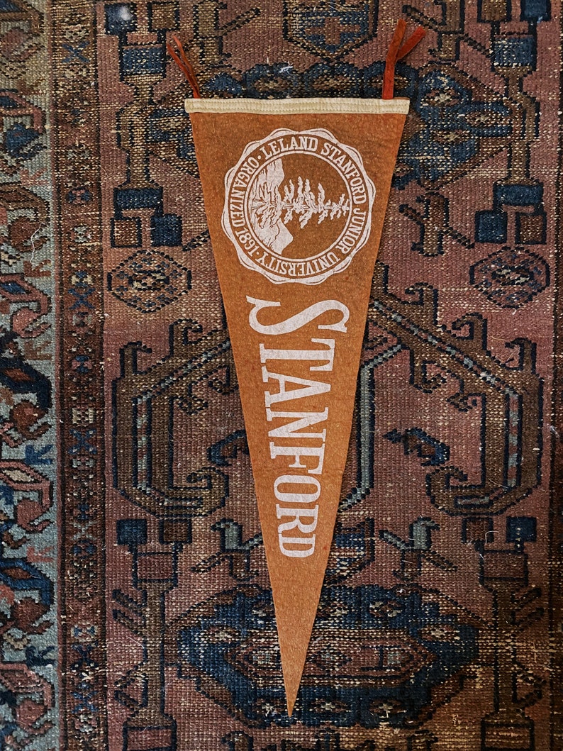 Banderín de fieltro de la Universidad de Stanford de 1930 imagen 4