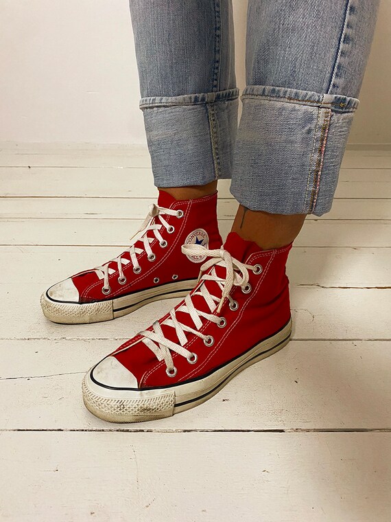 80's/90's Red Converse All Star | size 7 - image 5