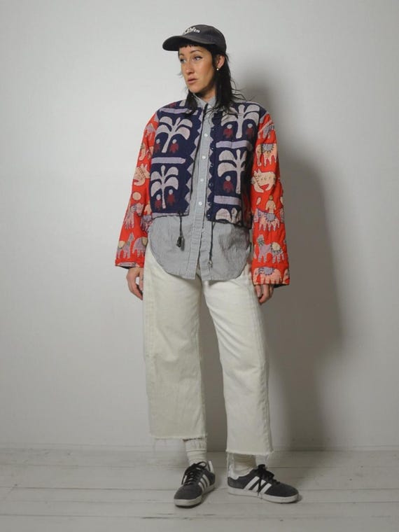 1980's Novelty India Patchwork Jacket - image 2