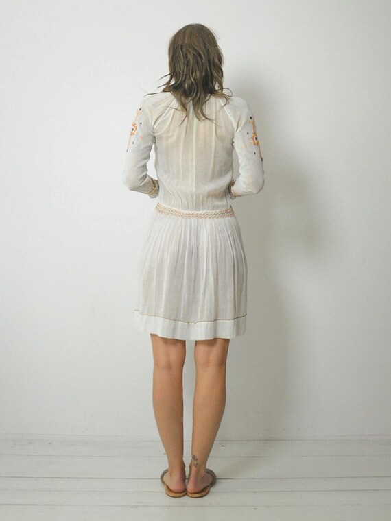 1920's Hungarian Embroidered Dress - image 4