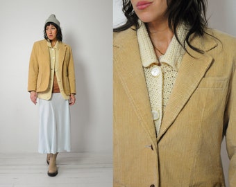 1980's Wheat Corduroy Menswear Blazer