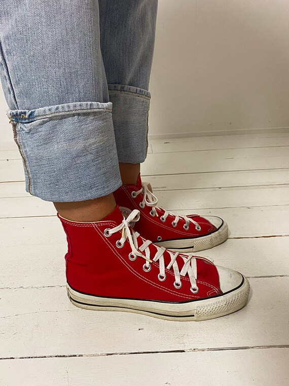 80's/90's Red Converse All Star | size 7 - image 2